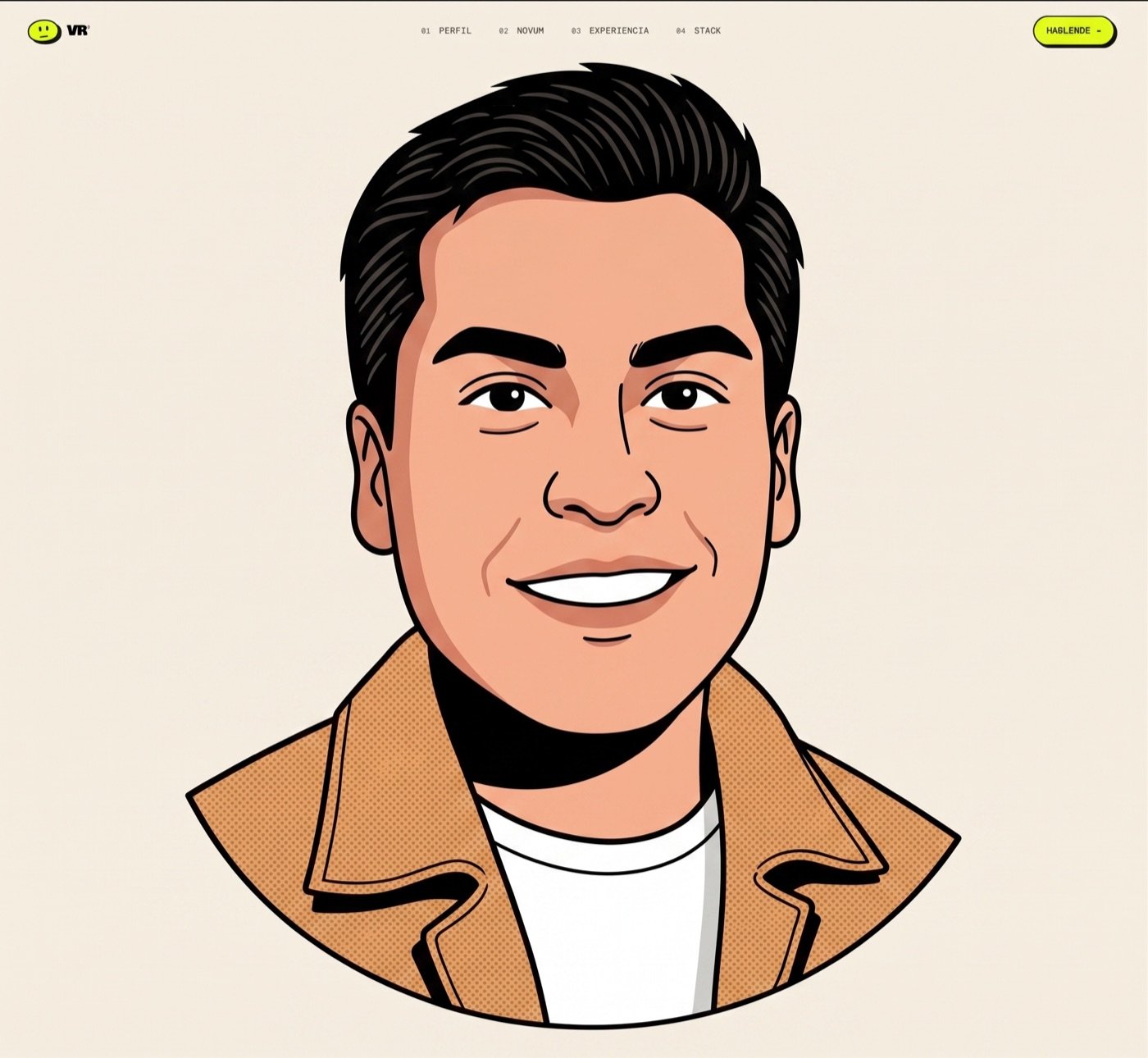 Retrato ilustrado de Victor Raul Ortiz Garcia